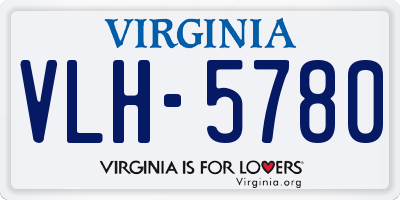 VA license plate VLH5780