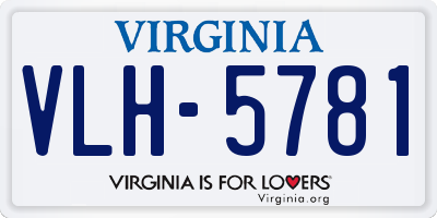 VA license plate VLH5781