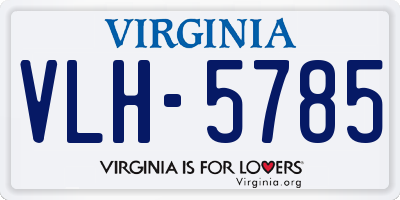 VA license plate VLH5785