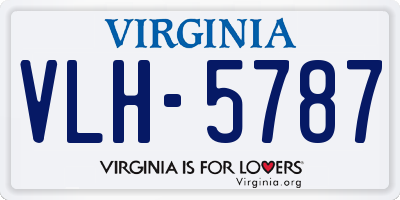 VA license plate VLH5787