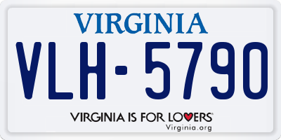 VA license plate VLH5790