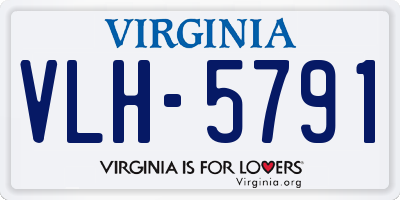 VA license plate VLH5791