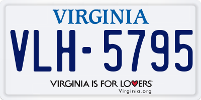VA license plate VLH5795