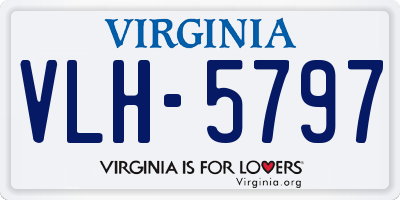 VA license plate VLH5797