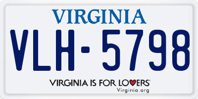 VA license plate VLH5798