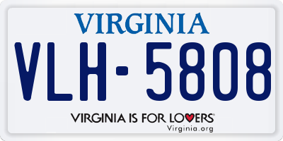 VA license plate VLH5808