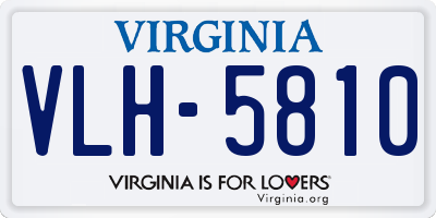 VA license plate VLH5810