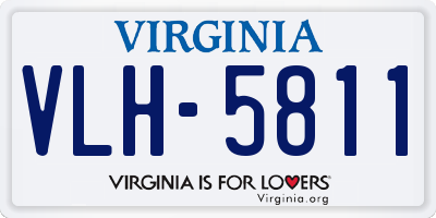 VA license plate VLH5811