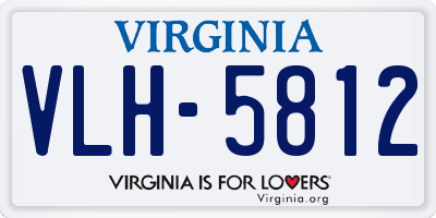 VA license plate VLH5812