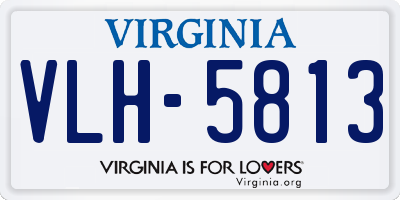 VA license plate VLH5813