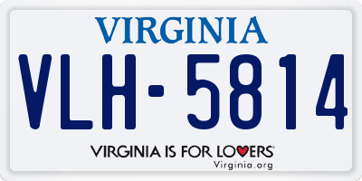 VA license plate VLH5814