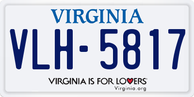 VA license plate VLH5817