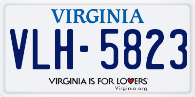VA license plate VLH5823