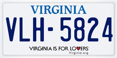 VA license plate VLH5824