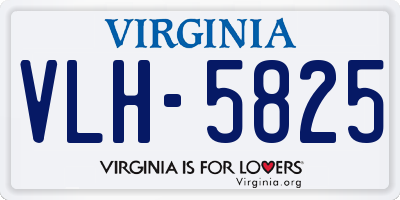 VA license plate VLH5825