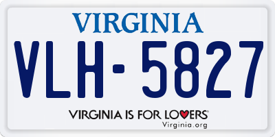 VA license plate VLH5827