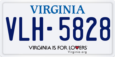 VA license plate VLH5828