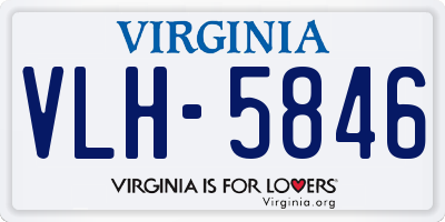 VA license plate VLH5846