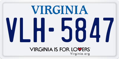 VA license plate VLH5847