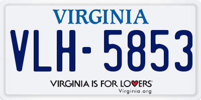 VA license plate VLH5853