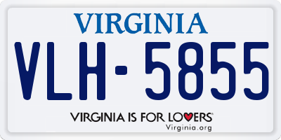 VA license plate VLH5855