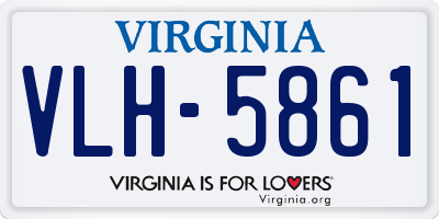 VA license plate VLH5861