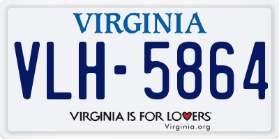VA license plate VLH5864