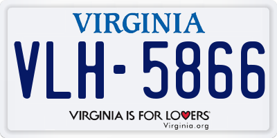 VA license plate VLH5866
