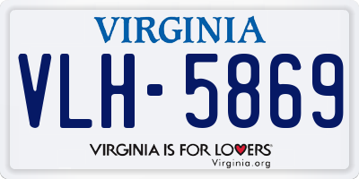 VA license plate VLH5869