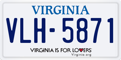 VA license plate VLH5871