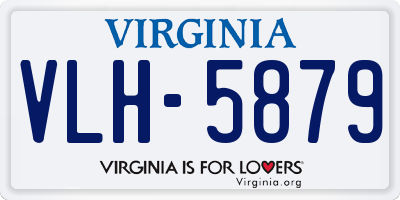 VA license plate VLH5879