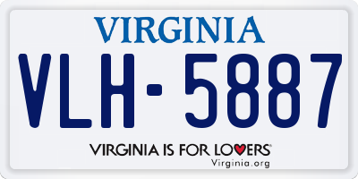 VA license plate VLH5887
