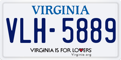 VA license plate VLH5889