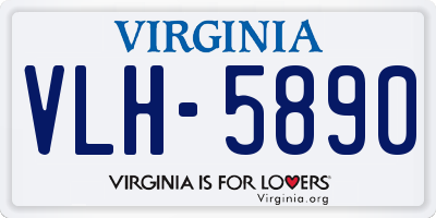 VA license plate VLH5890