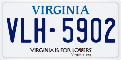 VA license plate VLH5902
