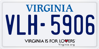 VA license plate VLH5906
