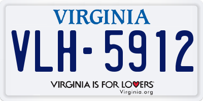 VA license plate VLH5912