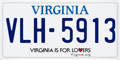 VA license plate VLH5913