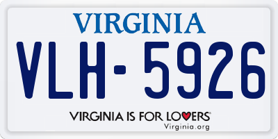 VA license plate VLH5926