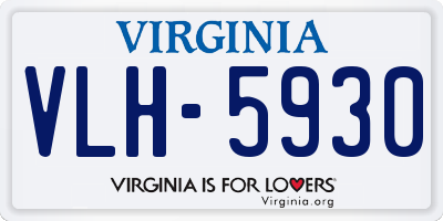 VA license plate VLH5930
