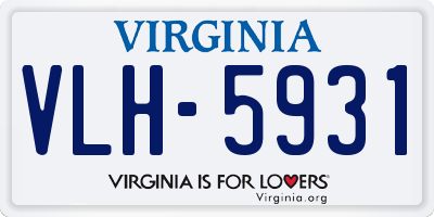 VA license plate VLH5931