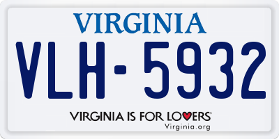 VA license plate VLH5932