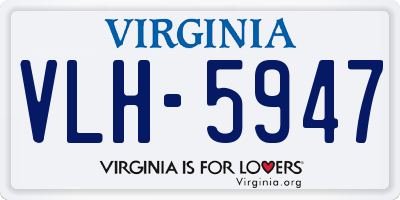 VA license plate VLH5947
