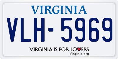 VA license plate VLH5969
