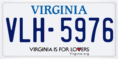 VA license plate VLH5976