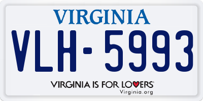 VA license plate VLH5993
