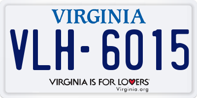 VA license plate VLH6015