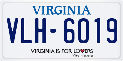 VA license plate VLH6019
