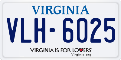 VA license plate VLH6025