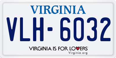VA license plate VLH6032
